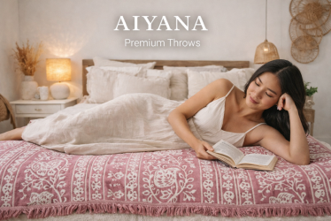 Zinnia Throw Blanket & Throw Rug — Luxury Woven Cotton Sofa Throw 160x200cm