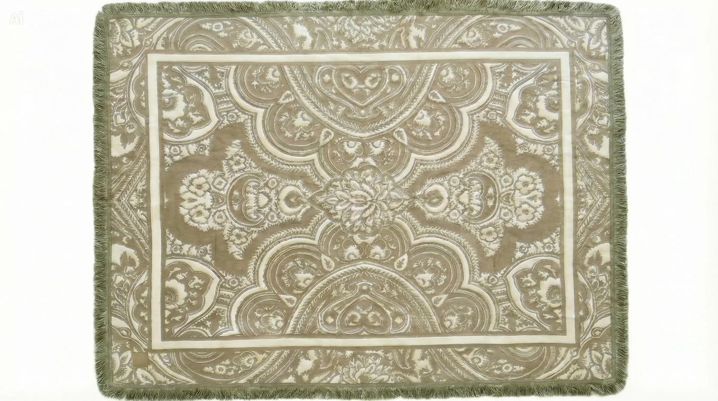 Shadow Rose Throw Blanket & Throw Rug — Luxury Woven Cotton Sofa Throw 160x200cm
